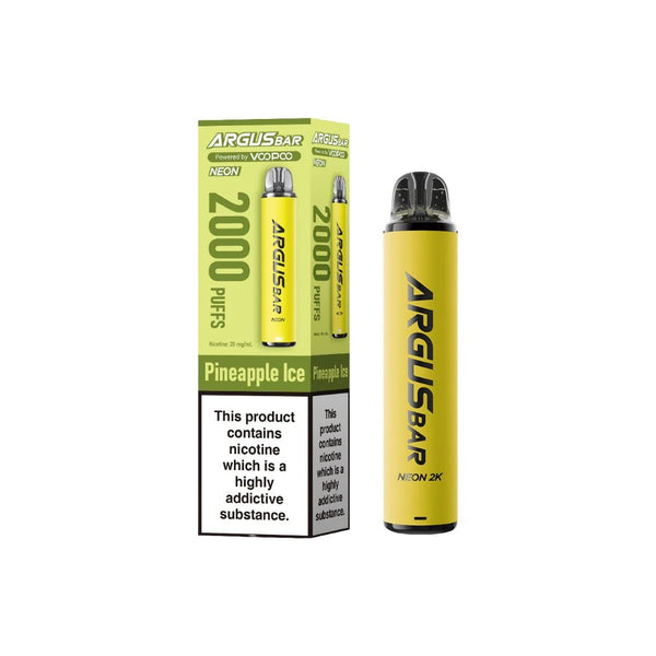 20mg Voopoo Argus Bar Neon 2K Prefilled Pod Vape Kit - Mister Vape