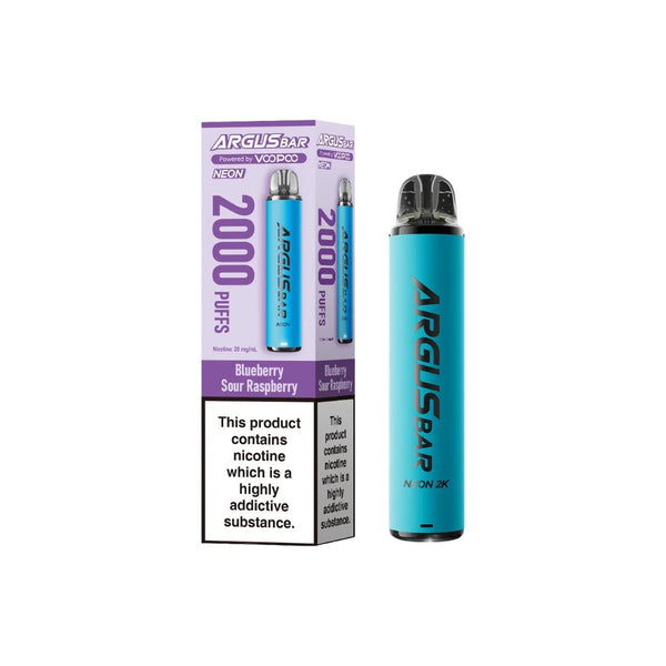 20mg Voopoo Argus Bar Neon 2K Prefilled Pod Vape Kit - Mister Vape