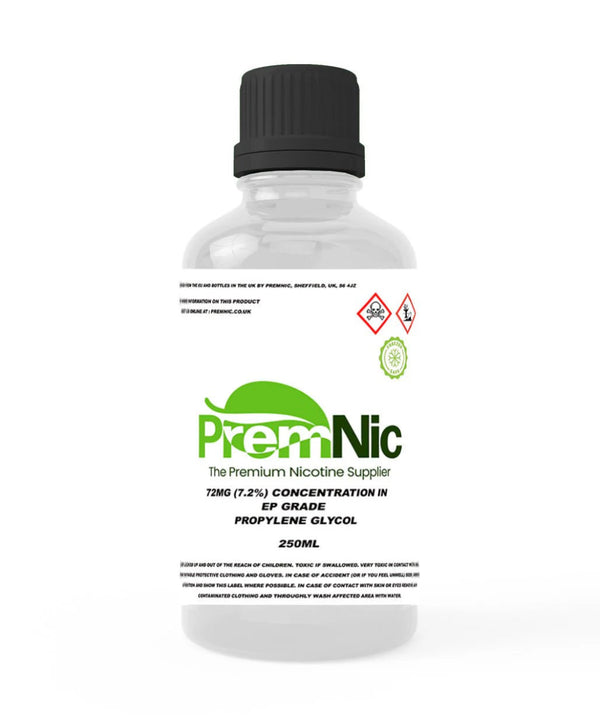 250ml 72mg Nicotine Freebase - Mister Vape