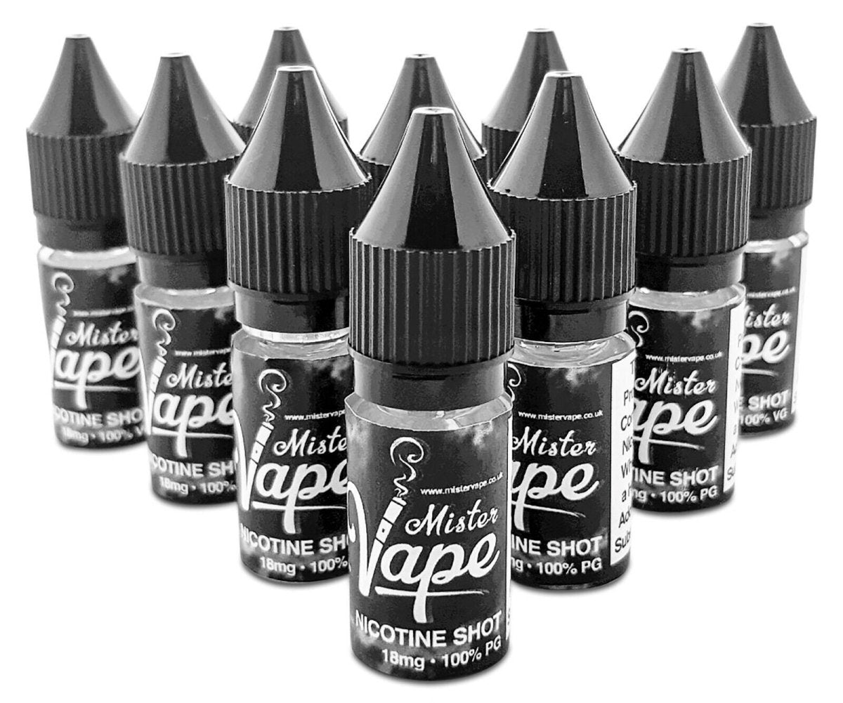 18mg 100% PG Nicotine Shot by Mister Vape 18mg 100% PG Nicotine Shot by Mister Vape