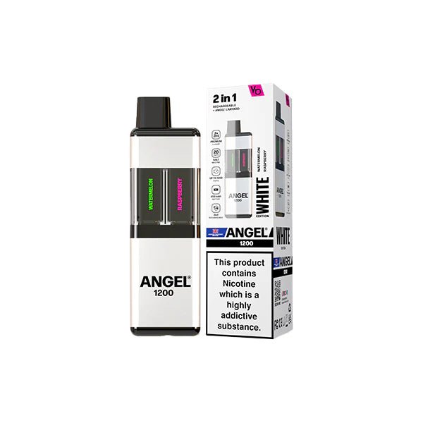 20mg Angel 1200 2in1 By Vapes Bar Dual Prefilled Pod Kit 1200 Puffs - Mister Vape