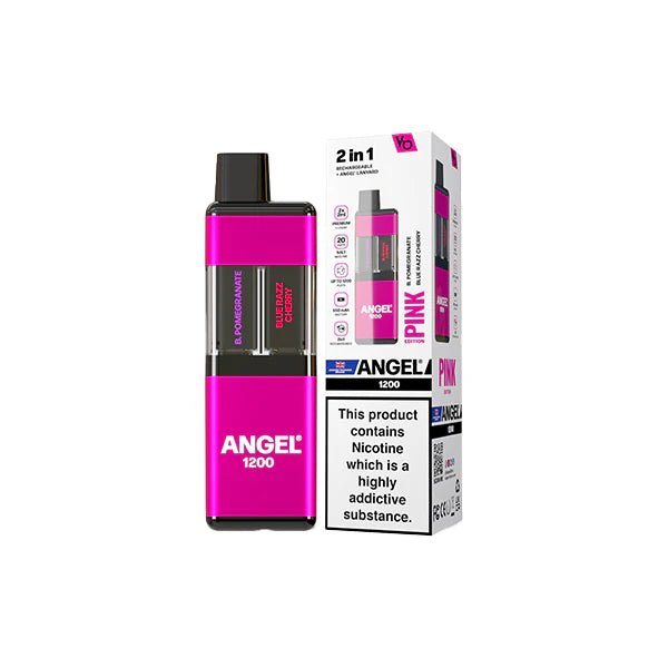20mg Angel 1200 2in1 By Vapes Bar Dual Prefilled Pod Kit 1200 Puffs - Mister Vape