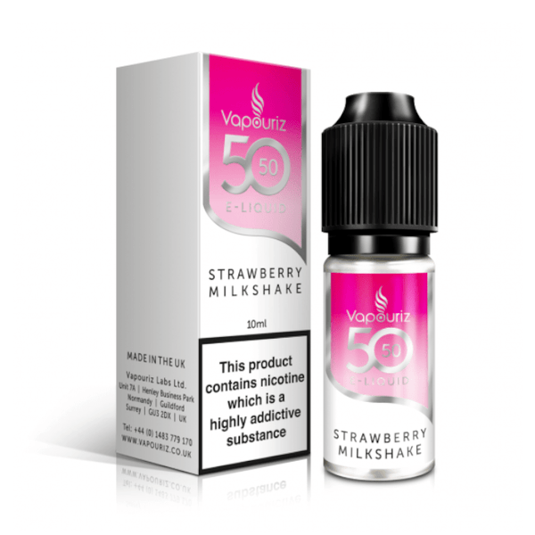 Vapouriz 50/50 E - Liquid - Strawberry Milkshake - 10ml - Mister Vape