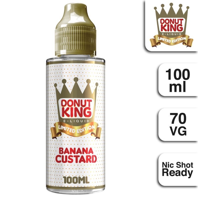 Banana Custard Shortfill By Donut King - Limited Edition 100ml - Mister Vape