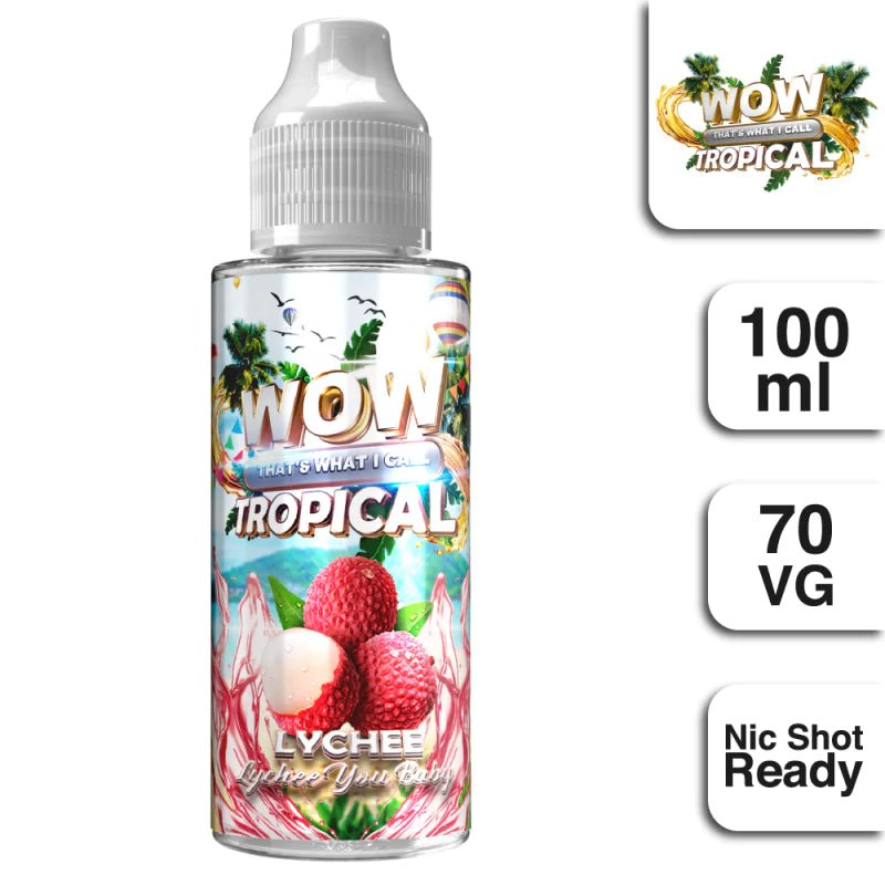 Lychee Shorfill E-Liquid by WOW Tropical 100ml - Mister Vape