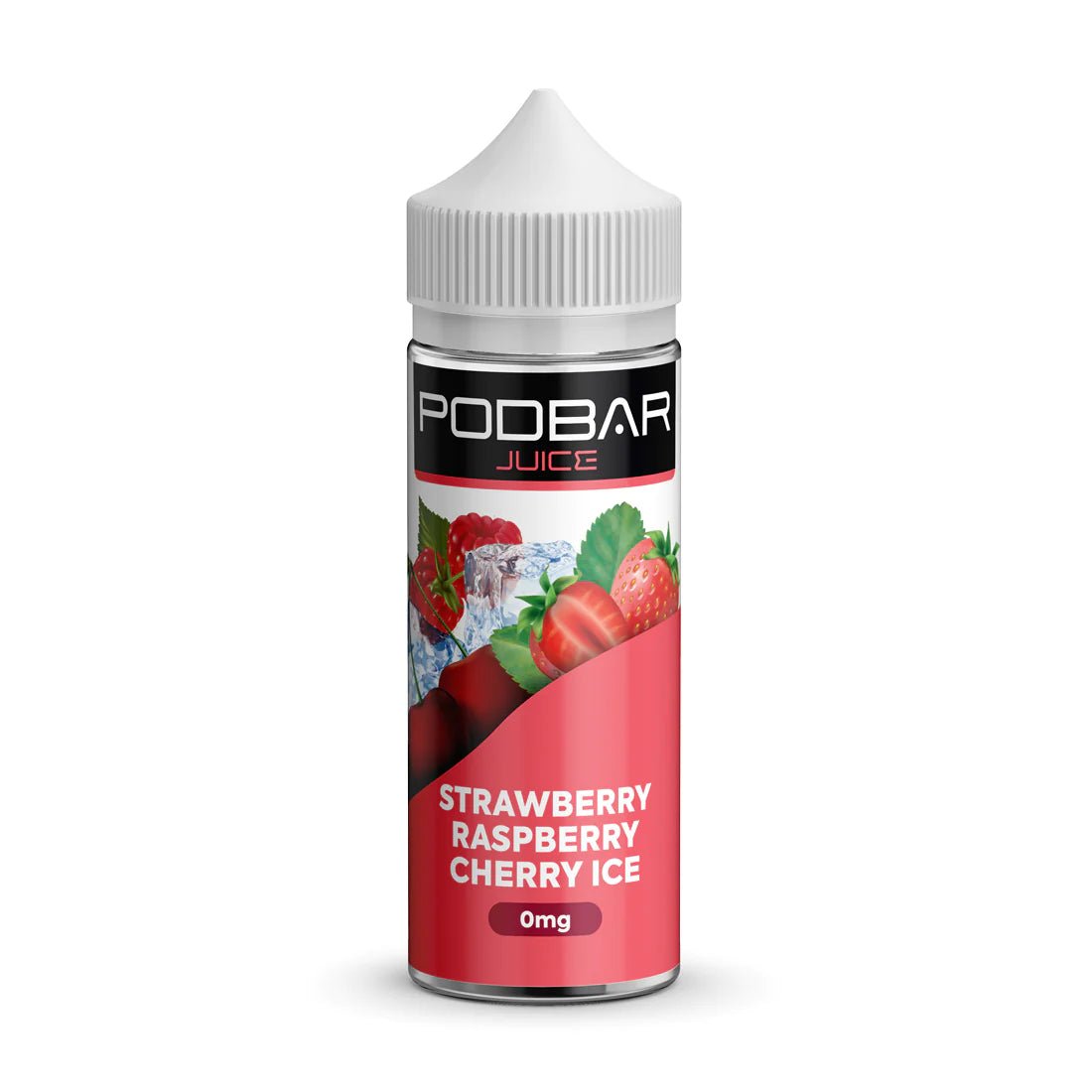 Strawberry Raspberry Cherry Ice Shortfill E-Liquid by Podbar Juice 100ml - Mister Vape